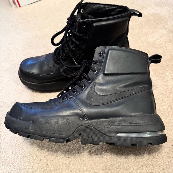 Nike Air Max Goaterra 2.0 High Mens Boots Triple Black - Picture 1 of 6